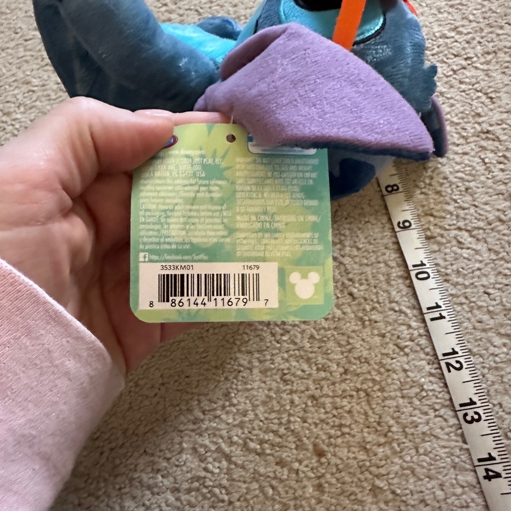 Disney Blue Stitch Plush with Orange Sunglasses - Picture 5 of 5